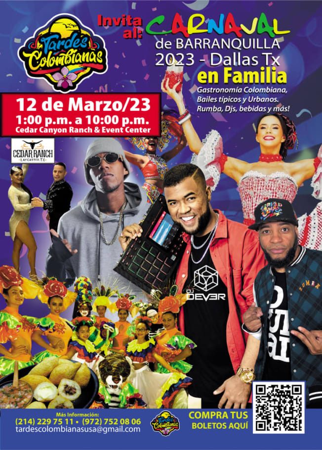 Cartel del Carnaval de Barranquilla Dallas TX 2023