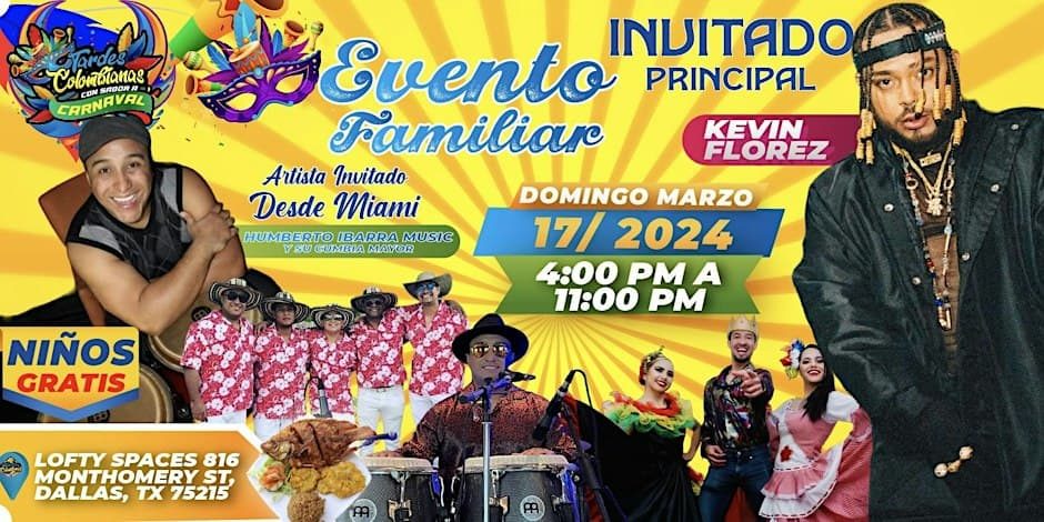 Cartel de Sabor a Carnaval 2024 con Kevin Flórez como invitado principal